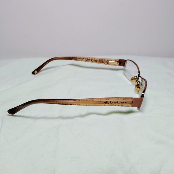 BEBE "BASHFUL" BB5027 Topaz Semi-Rimless Eyeglasses Frames - Picture 3 of 10